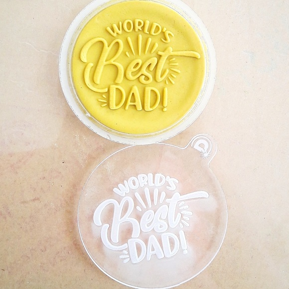 Special Father's Day Acrylic Outbosser Fondant Stamps For Cakes & Cupcakes. - Picture 8 of 14